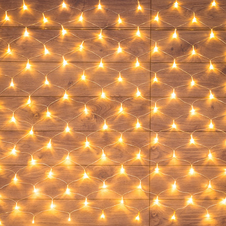 Гирлянда светодиодная 1,5*1,5м 150 led сетка теплый белый Neon-night 215-126