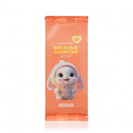 Влажные салфетки ДЕТСКИЕ Зайка (0+) 8шт DELICARE Mini 3156846