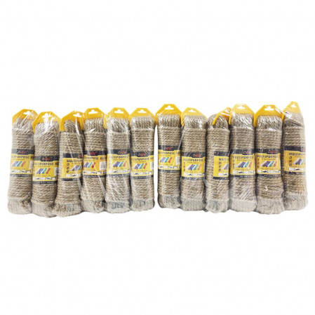 Веревка бельевая джутовая 4мм*30м Baizheng, арт.BZ-X1430
