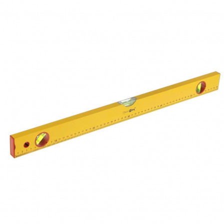 Уровень алюм. "Yellow", коробчатый корпус, 3 акрил. глазка, линейка, 600мм, 17-0-006