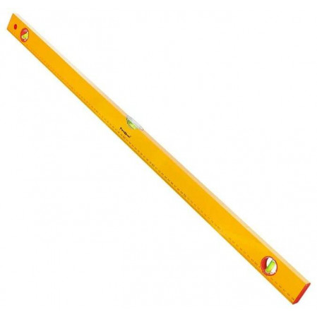 Уровень алюм. "Yellow", коробчатый корпус, 3 акрил. глазка, линейка, 1000мм, 17-0-010