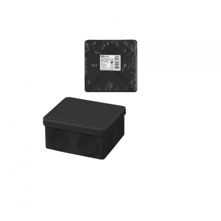 TDM Коробка распред. двухкомпонентная ОУ 70х70х40 6гермов.,черный IP66 ПМ SQ1401-2911