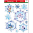Стикер Снежинки Зимний пейзаж Room Decor WDX5603B