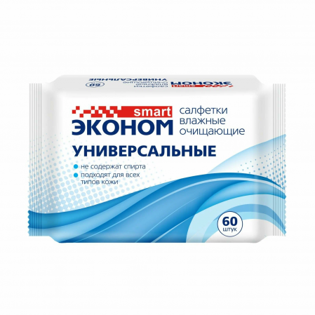 Салфетки влажные Smart №80 эконом 30909, 21764