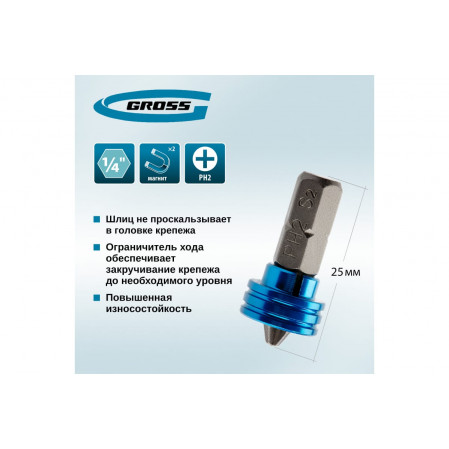 Биты РН 2*25(100) GROSS 11330