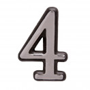 Номер дверной "4" ХРОМ