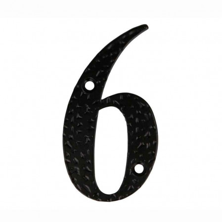 Номер дверной "6" ЧЕРНЫЙ