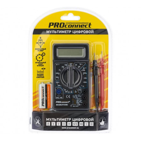 Мультиметр M830B (DT830B) PROconnect, 13-3011