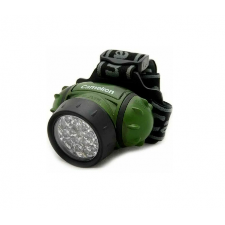 Camelion фонарь налобный LED5313-19F4ML (3xR03 в компл.) 19св/д 1.6W (48lm), камуфл./пласт,4 реж,BL