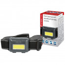 Фонарь налобный LED5356 (3xR03) COB(49lm) черный/пластик, до 15м, 2 реж Ultraflash