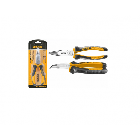 Длинногубцы 160мм изогнутые INGCO HBNP08168