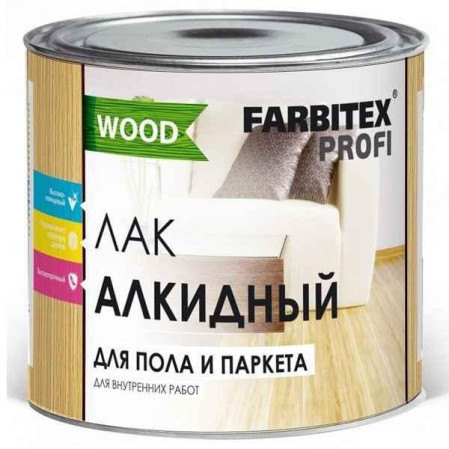Лак паркетный алкид-уретан 0.8л Farbitex