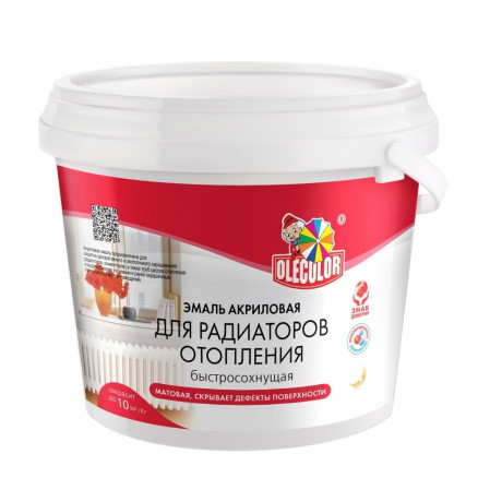 Эмаль акрил. для радиаторов отопления 1кг OLECOLOR  73400