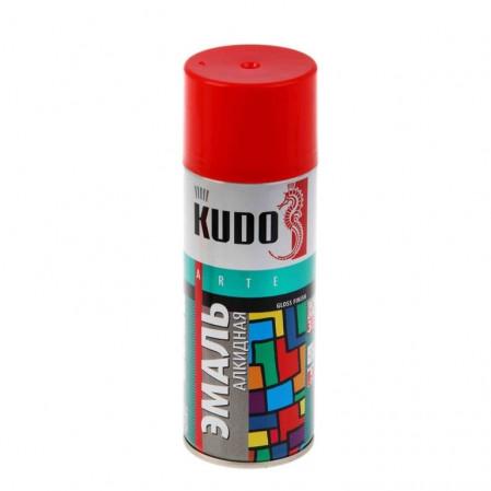 Эмаль аэрозольная красная 520мл. KUDO KU-1003