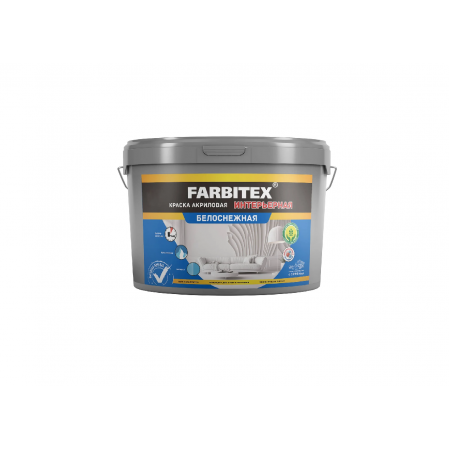 ВДК интерьерная белоснежная 25кг FARBITEX