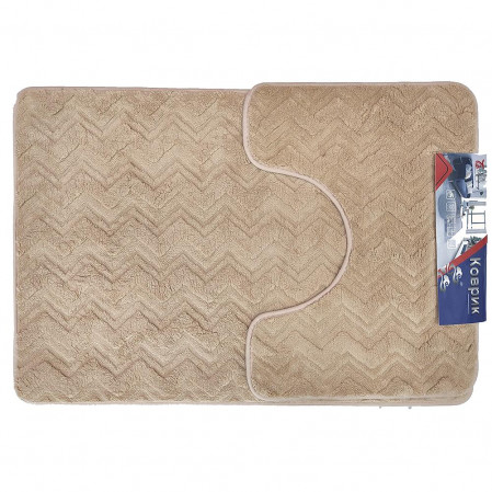 Коврик для ванной набор 50*80/50*40 см Зигзаг BZ-BLT258-5 Baizheng