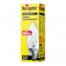 Navigator B35 E27 40W свеча прозрачная NI-B-40-230-E27-CL 94328