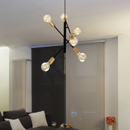 Люстра Kerstin лофт-кантри Е27*6 40W Rivoli 5078-308