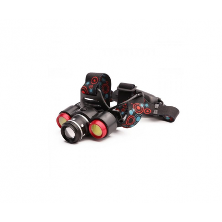 Ultraflash фонарь налобный LED5338 (акк.2x18650) 3св/д 5W черн/пласт, фокус, 4 реж, USB