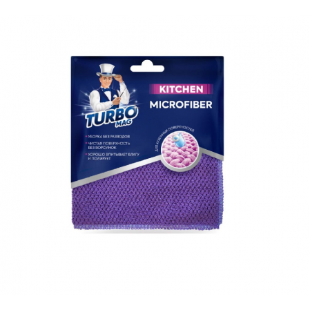 Салфетка для кухни "TURBOMAG" KITCHEN, микрофибра  300г/м2, 30*30 см, 1 шт.