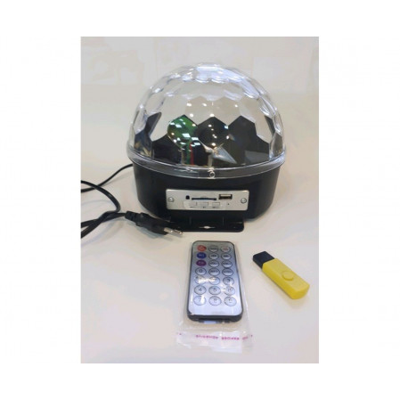 Светильник-проектор вращ. Система св/д В52, точки 6LED, d-18см, MP3/USB/SD/пульт ДУ 18w/220v  584864