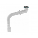 Сифон универсальный 1 1/2"х40/50 низкий, h 85 мм, сухой затвор, с г.т. Aquant V134-45-MR, 226819
