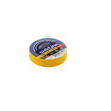 Изолента Safeline желтая 15мм*20м, 74390