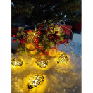 Гирлянда светодиодная 10 led желтый, листья, Fex, арт.XHP-40-7