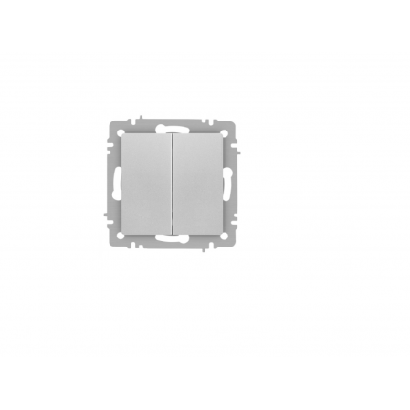 ЭРА Intro Accent мех. выкл. СУ 2 кл. 10А 250В, алюминий 6-104-03