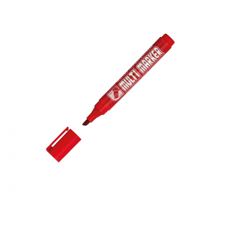 Маркер перманентный Crown "Multi Marker Chisel" красный, скошенный, 5мм, арт.207893