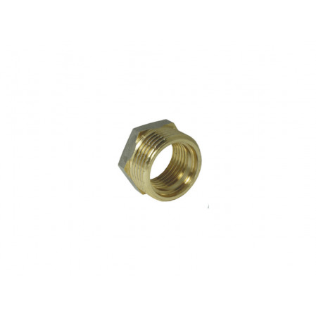 Футорка латунная, внутренняя/наружная резьба, 3/4"*1/2", 67-0-318