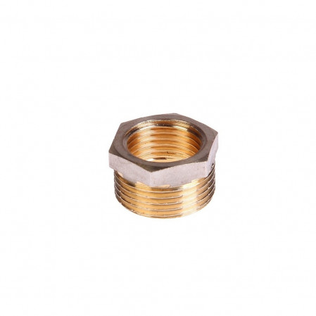 Футорка латунная, переходная, внутренняя резьба, 1/2"*3/8", 67-0-321