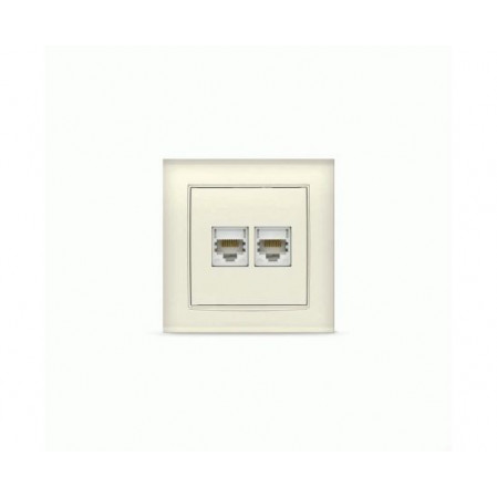 Бриллиант роз. компьют. СУ 2 мест. сл. кость (керам. осн., RG45) UNIVersal 1080