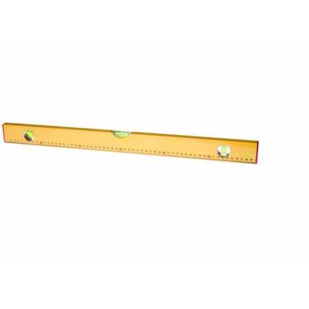 Уровень алюминиевый "Yellow", коробчатый корпус, 3 акриловых глазка, линейка, 2000мм, 17-0-020