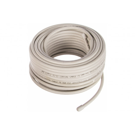 Кабель RG-6U, 75 Ом, CCS, ЭРА SIMPLE, белый
