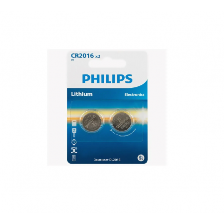 Батарейки Philips CR2025P2/51 литиевые 2шт. CR2025-2BL (ЦЕНА ЗА УП.)