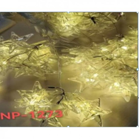 Гирлянда светодиодная 3м, 30*50*70, звезды, желтый, Fex, арт.NP-1273