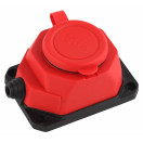 Колодка каучуковая Эра K-1e-RED-IP44, цвет красный