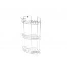 Полка 3-ярусная угловая Vento 19*19*41 см хром, арт.310847