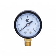 Манометр 50 мм, нижнее подключение 1/4", 0-10 бар AQUALINK, арт.02781