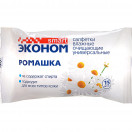 Салфетки влажные №15 универсальные Ромашка, 15шт, 20-7-116
