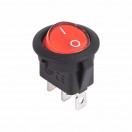Выключатель клавишный круглый 12V, 20A, красн. с подсв. REXANT, ON-OFF, 36-2585, 566095