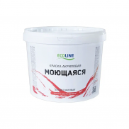 Краска ECOLINE акриловая моющаяся 7кг, 60876